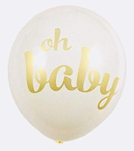 Gold Baby Shower Decorations Set for Girl or Boy Kit, Rustic Welcome Baby Banner in Burlap, 2 Gold Metallic Curtains, Balloons and Table Banner