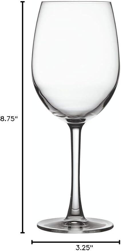 Restaurantware-16 Ounce Pinot Noir Wine Glasses, Set Of 6 Stemmed Crystal Wine Glasses - For White or Red Wines, Laser-Cut Rim, Fine-Blown Crystal Burgundy Glass, Dishwashable Stemware