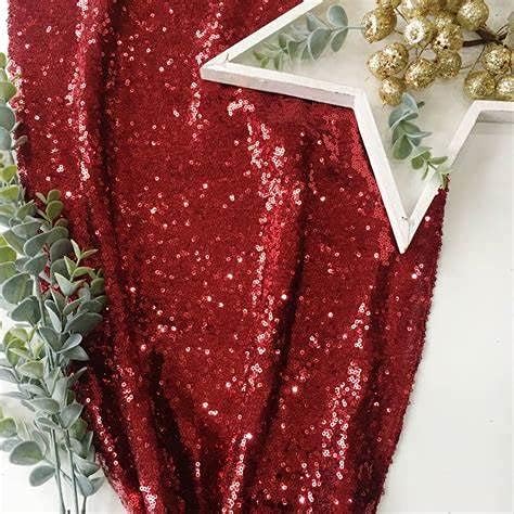 JYFLZQ Burgundy Sequin Table Runner 12" x 108" Pack of 2 Sparkly Black Metallic Table Runner Glitter Sequin Runner for Table Birthday Party Event Decorations