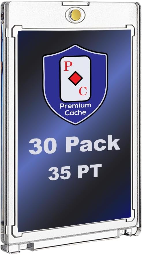 Magnetic Card Holders for Trading Cards | 35pt 30 Count | Clear Acrylic One-Touch Magnetic Card Holders Protector Case for Sports, TCG, and Collectible Cards