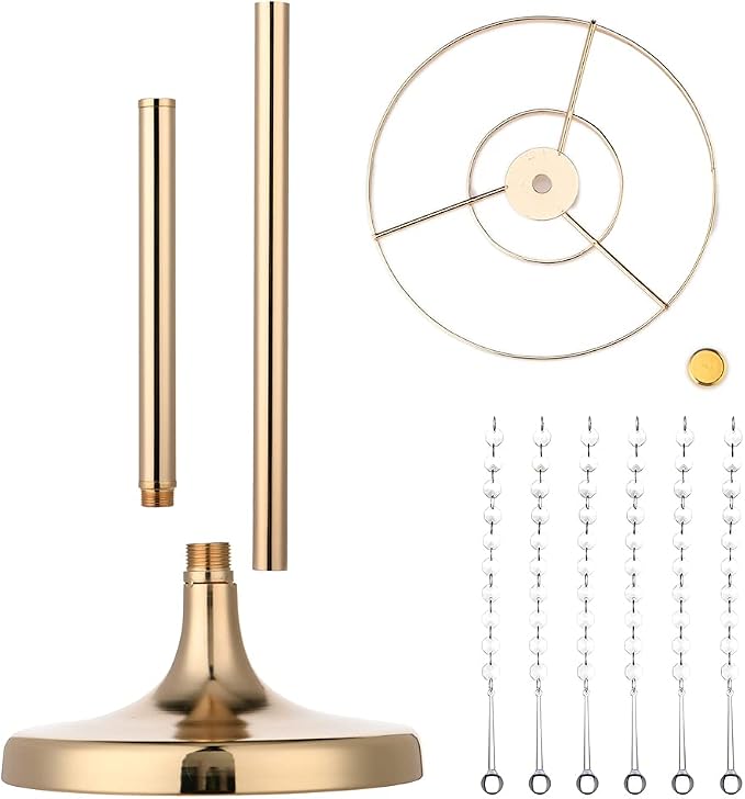 Bigsee 10 Pcs 29.5 inches Crystal Flower Stand Wedding Centerpieces for Tables, Tabletop Gold Metal Flower Arrangement Holder, Bulk Metal Vases for Reception Ceremony Decoration
