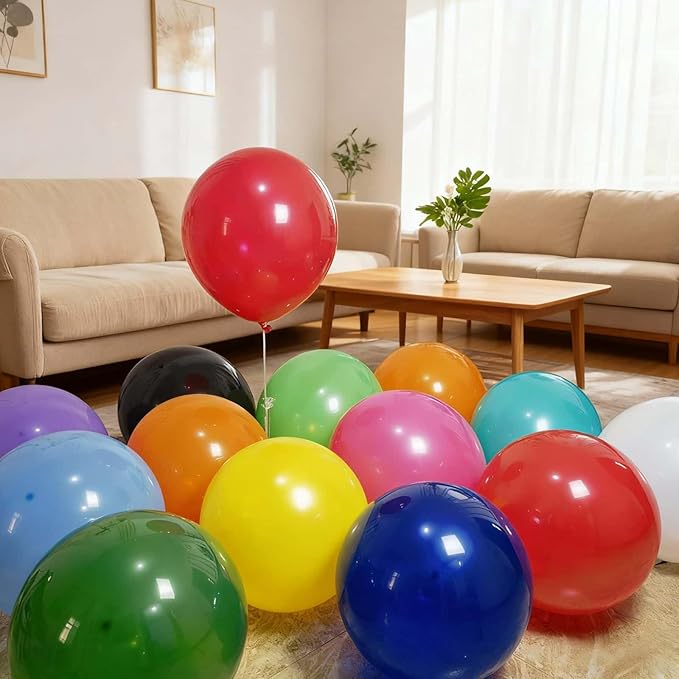 150 Pack 18-inch Large Balloons, 15 Vibrant Colors - Bulk for All Party Events Decorations