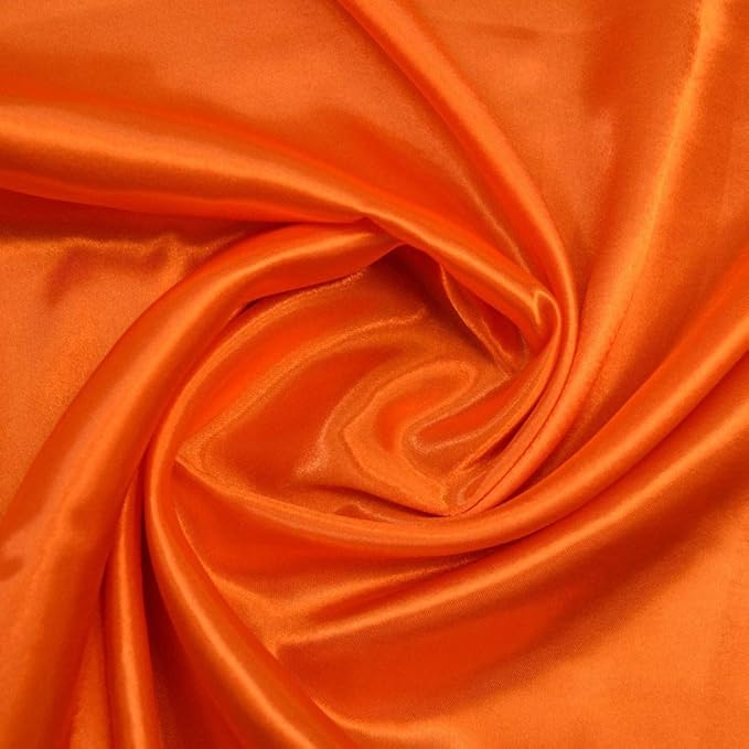 MDS Satin Chair Sashes, 10 Pack, 7”x108” Each, Decorative Chair Bows Ribbon Tie Backs for Wedding Party, Holiday Dinner, Birthday, Reception, Banquet, Hotel & Event Decoration - Orange