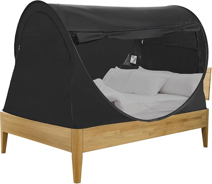 LEEDOR® Bed Tent Dream Tent Bed Canopy Shelter Cabin Sleeping Tent Indoor Pop Up Privacy Warm Breathable Mosquito Mesh Twin/Full/Queen for Kids and Adult (Mattress Not Included)
