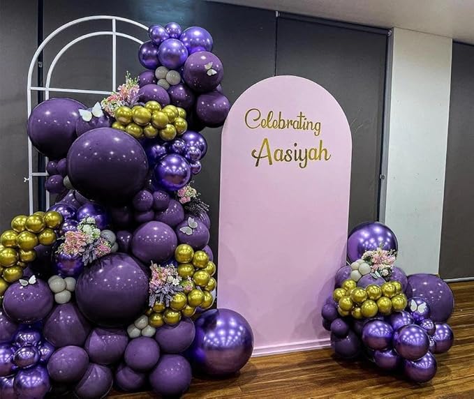 Dark Purple Balloons Double Stuffed Purple Balloon Garland Pastel Lavender Balloons Different Sizes Latex Plum Balloon Arch Kit For Birthday Baby Shower Bachelorette Hotel Transylvania Encanto Party