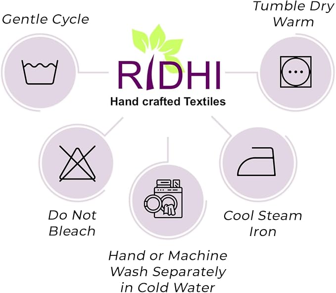 Ridhi Queen Blue Hand Block Print Cotton Rectangle Tablecloth 140" x 72" inches Reusable Table Cover Decorative Everyday Use for Dining Room, Farmhouse, Home Gift for Spring, Mother's Day