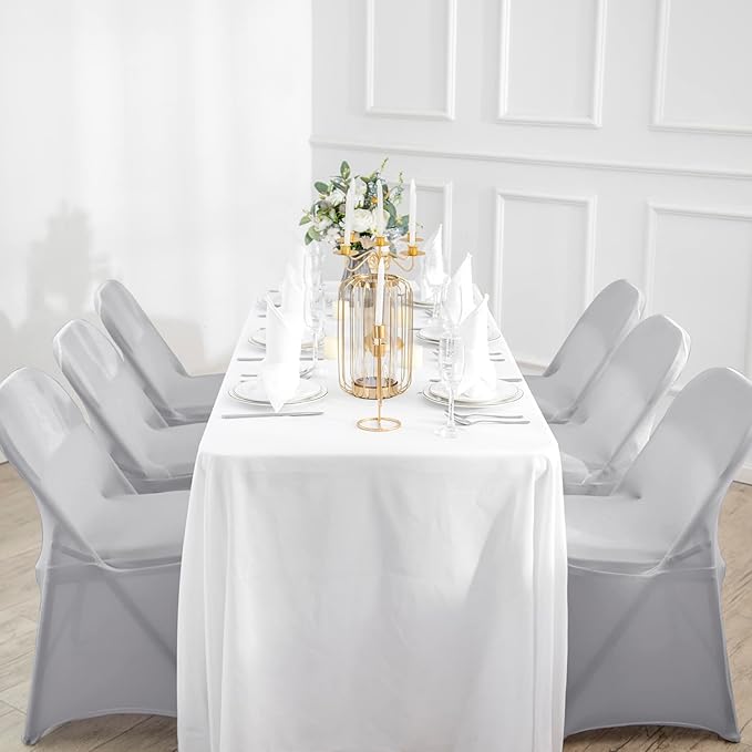 magalo 20 Pack Silver Spandex Folding Waterproof Chair Cover, Stretch Chair Cover Protector for Wedding, Party, Dining Banquet and Other Special Events