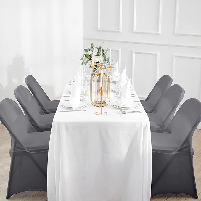 magalo 20 Pack Gray Spandex Folding Waterproof Chair Cover, Stretch Chair Cover Protector for Wedding, Party, Dining Banquet and Other Special Events