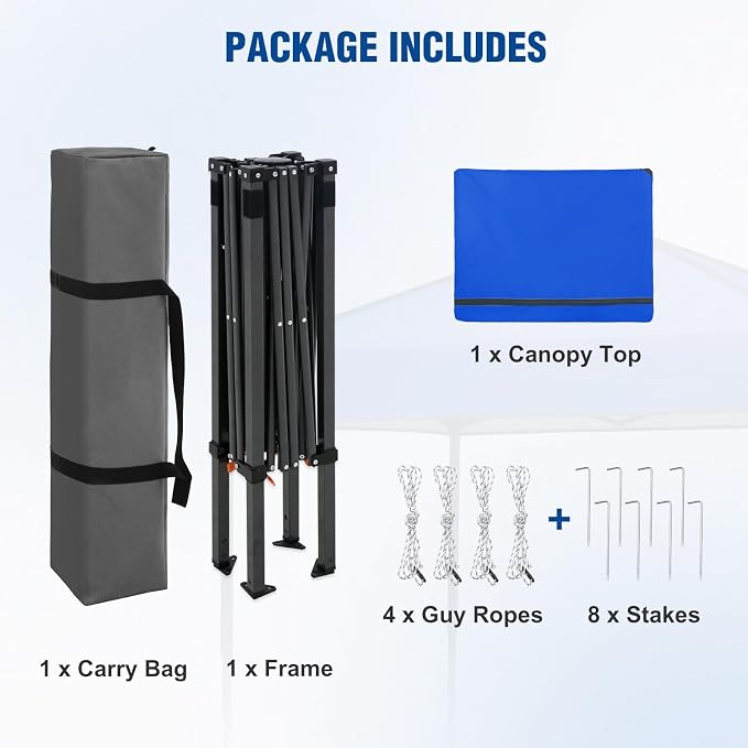 6x4 Pop Up Canopy Tent, Instant Portable Beach Canopy, Outdoor Tent with Carry Bag for Camping, Sports, Tailgating, Events, Blue