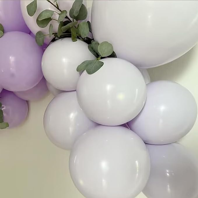 Light Purple Balloons Different Sizes, 18 12 10 5 Inch Double Stuffed Pastel Purple Balloons, Macaron Lavender Purples Balloon Arch for Boho Party, Baby Shower, Birthday, Weddings (LightPurple)