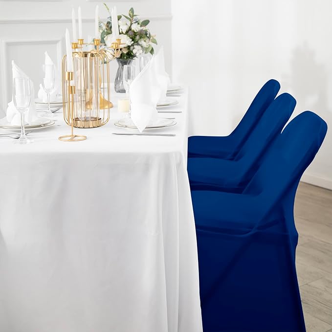 Spandex Chair Cover,25PCS,Living Room Folding Chair Covers,Removable Chair Covers Washable Protector Stretch Chair Cover for Party, Banquet,Wedding Event,Hotel(Classic Blue)