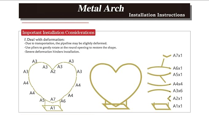 6.6 FT Wedding Arch Backdrop Stand,Gold Metal Heart-Shape Balloon Arch Stand for Wedding,Ceremony,Baby Shower,Birthday Party Decoration (Gold, 6.6 * 6.6FT)