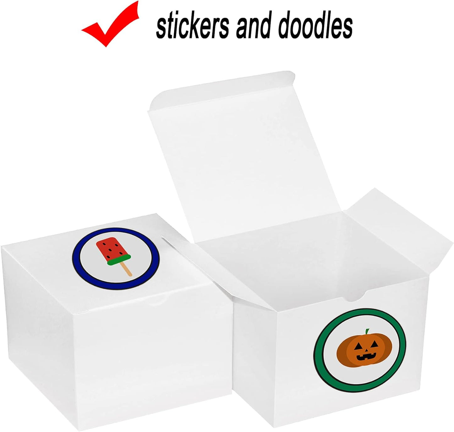 Xxcxpark 30 PCS White Gift Boxes 5x5x3.5 Inches, Decorative Party Favor Kraft Paper Gift Packaging Box with Lid for DIY Crafting, Cube, Cupcake, Kraft Present Boxes for Birthday, Wedding