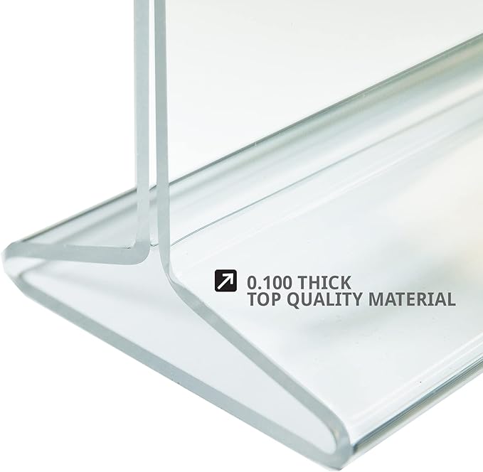 Azar Displays 142718 11-Inch Width by 7-Inch Height Top-Load Acrylic Sign Holder, 10-Pack
