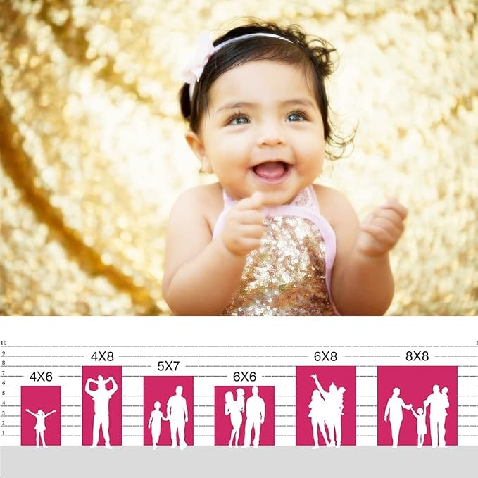 Eternal Beauty Gold Sequin Backdrop, 4x7 Ft Glitter Background Curtains for Mother's Day Shimmer Photography Party Wedding Birthday Back Drop Decor