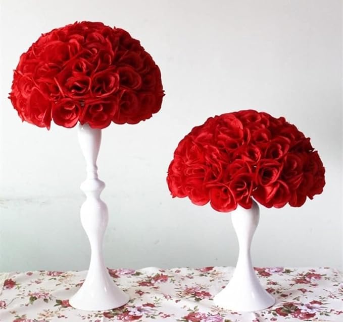 HomeABC 10 Inch Artificial Romantic Rose Flower Ball for Home Outdoor Wedding Party Centerpieces Decorations 10 Pack Golden