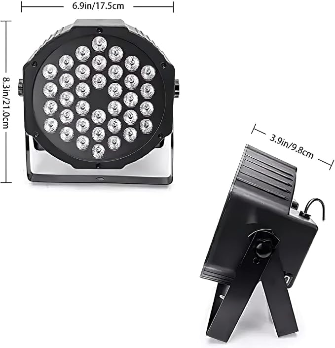 U`King Stage Lights, 36W LED RGB LED Par Lights, 7 Channel Stage Light with DMX Controller Sound Activated, Stage Lighting for Events Birthday Bar Dance Decoration, 16 Packs