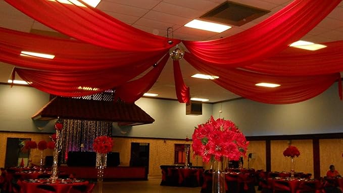 Sedona Designz 120" Wide x 120 Yards Roll - Sheer Voile Chiffon Fabric - Perfect for Draping Panels, Masking, Weddings, Events, Party Decor, Backdrops, Soft and Flowing, Event Decoration