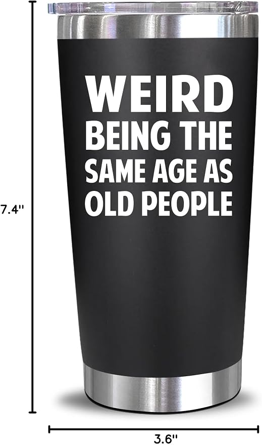NewEleven Gift For Men, Women - Funny Gag Gifts Ideas For Dad, Mom, Grandpa, Grandma, Husband, Wife, Uncle, Him - 40th 50th 60th 70th 80th Birthday Gifts For Men Women – 20 Oz Tumbler
