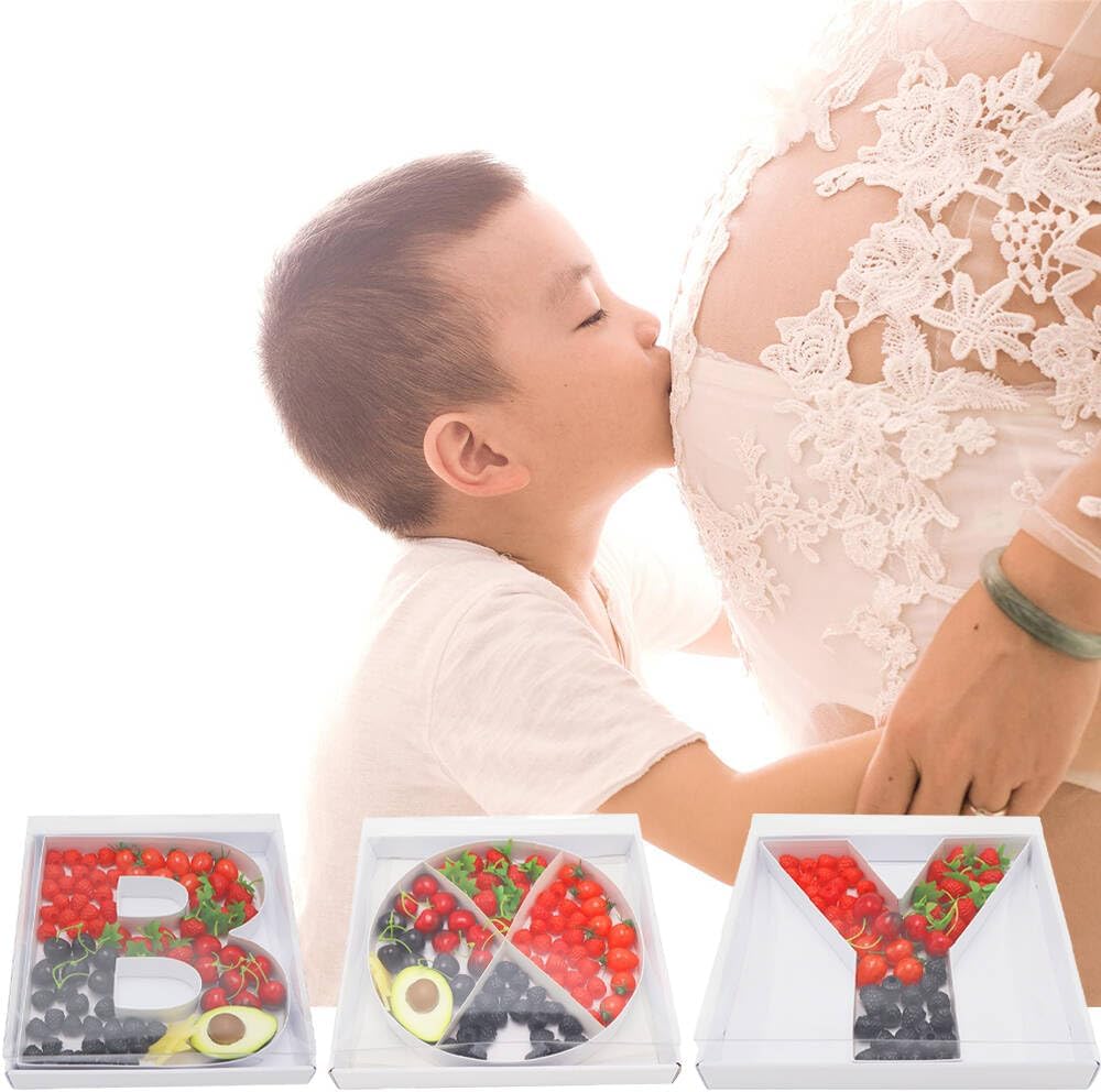 12" Fillable Cardboard Letter Charcuterie Gift Cupcake Box With Cover Sweets Packaging (B)