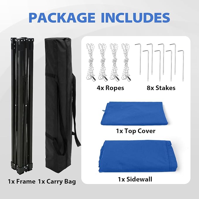 EAGLE PEAK 4x4 Pop Up Changing Tent, Flat Top Changing Room, Blue | Portable, Privacy Tent, Pool Cabana, Dressing Room, Shower & Toilet Use, Opaque Fabric, Instant Setup, Photoshoots, Camping