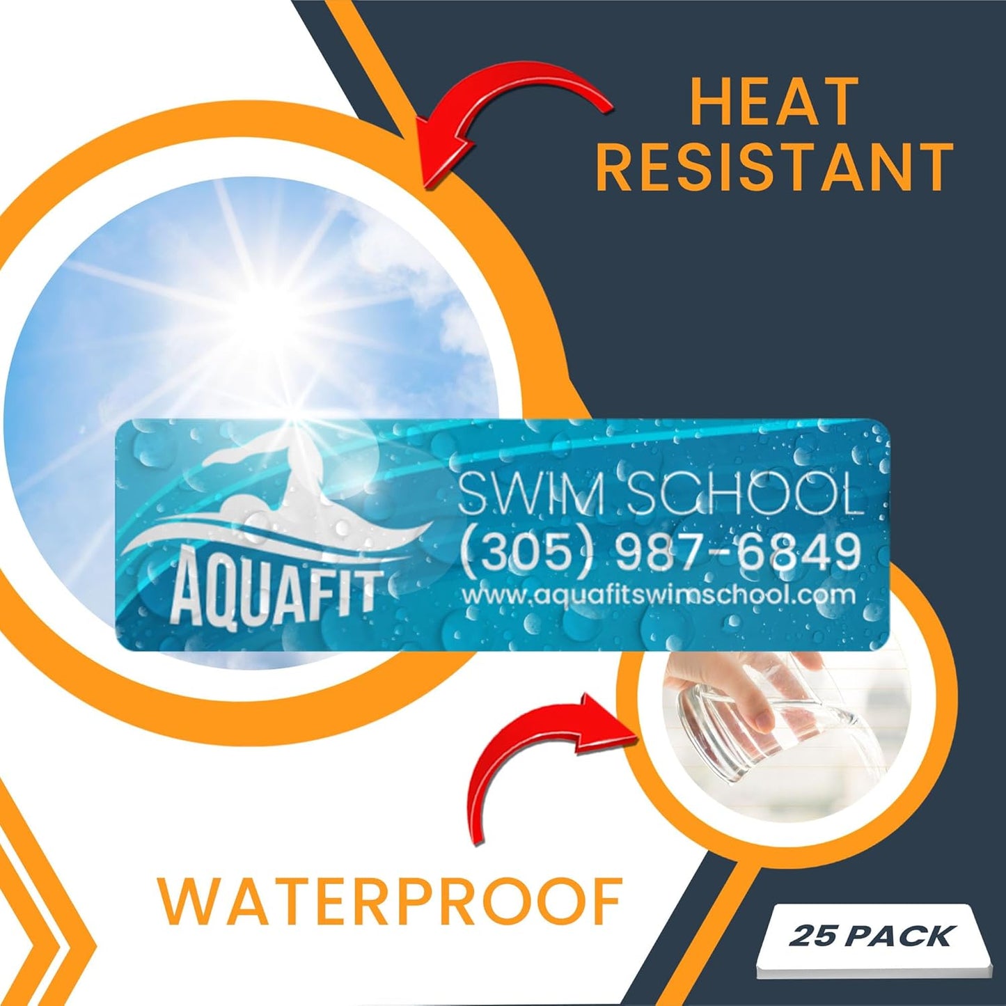 Magnet Me Up Custom 10x3 Inch Rectangle Magnet, 25 Pack, Customizable for Businesses, Personal Use, Choose Your Text, Upload Image, Magnetic Vinyl for Car and Any Magnetic Surface, Crafted in USA