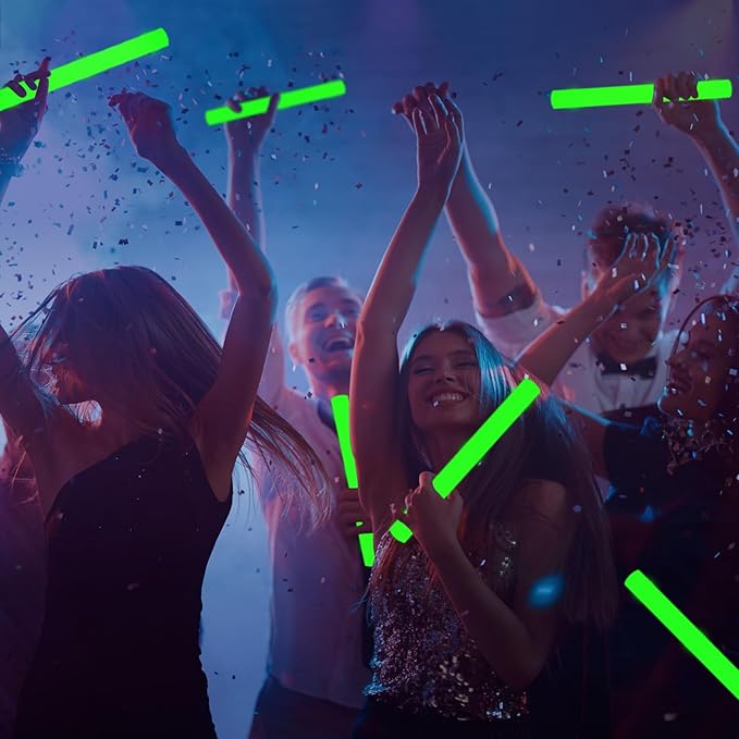 60Pcs LED Glow Foam Sticks Bulk,Light Up Glow Sticks with 3 Flashing Modes,Green Glow Wands Party Pack,Glow In The Dark Party Supplies for Halloween,Christmas,St.Patrick,Easter,Birthday