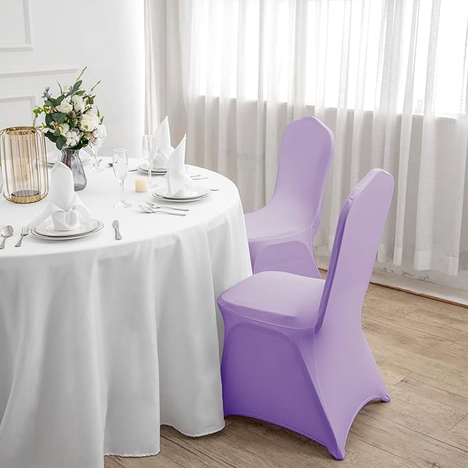 Spandex Chair Covers, 25PCS, Washable Protector for Living Room, Party, Banquet, Wedding, Hotel (Lavender)