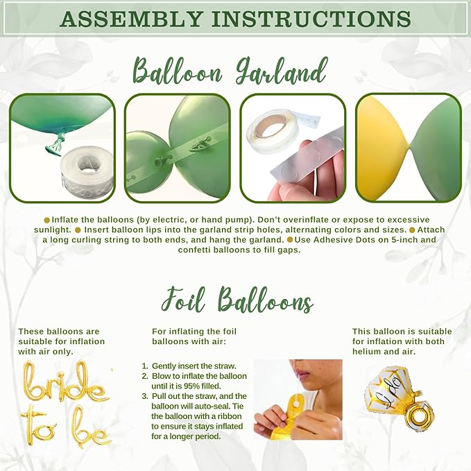 215 Pc Premium Bridal Shower Decorations Olive Sage Green - Bridal Shower Balloon Boxes with A-Z Letters & Bridal Balloon Arch Kit & Bride to Be Balloon for Bridal, Bachelorette, Engagement or Wedding