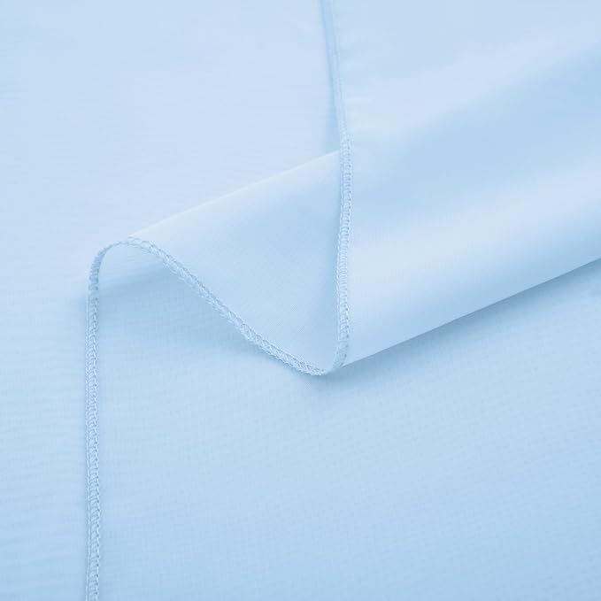 Horbaunal 2 Pack Baby Blue Chiffon Table Runners 10FT Sheer Chiffon Runner 29x120 Inches Romantic Boho Rustic Table Runner for Wedding Party Bridal Baby Shower Table Decorations