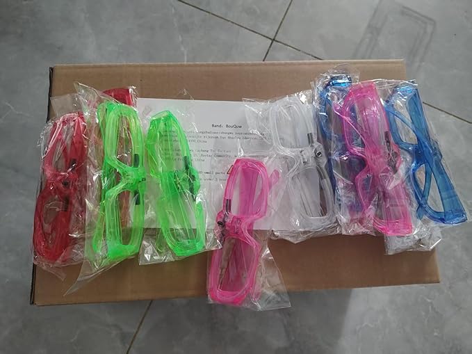 50 Packs LED Glasses Mardi Gras Party Supplies ,5 Neon Colors,3 Light Modes Light up Glow Sticks Glasses Toys Party Favors for kids Adults Fit Halloween World cup 2026 4th of july Graduations (50)