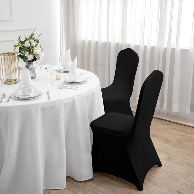 Spandex Chair Cover,12PCS,Chair Covers,Living Room Chair Covers,Removable Chair Cover Washable Protector Stretch Chair Cover for Party, Banquet,Wedding Event,Hotel(Black)