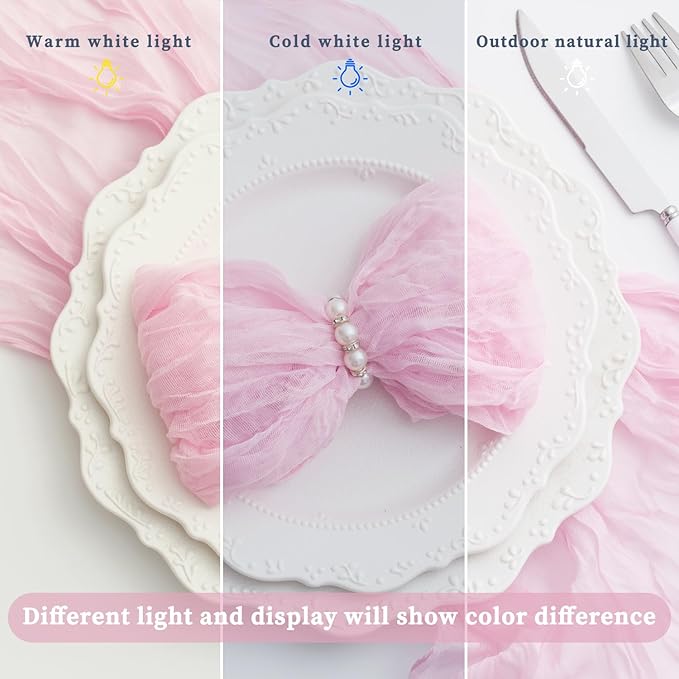 100 Pack Light Pink Cloth Napkins 21x21 Inches Light Pink Cheesecloth Napkins Set of 100 Washable Dinner Table Napkins for Wedding Summer Bridal Baby Shower Rustic Boho Cotton Gauze Party Table Decor