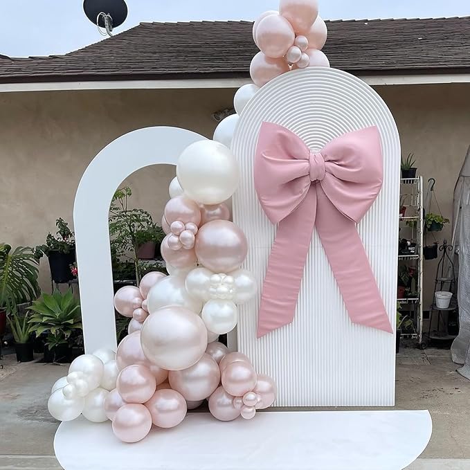 108Pcs Pearl White Double Stuffed Balloons Different Size, 18/12/10/5 inch White Pearl Balloons Garland Arch kit for Wedding Birde to be Engagement Birthday Bridal Shower Decorations