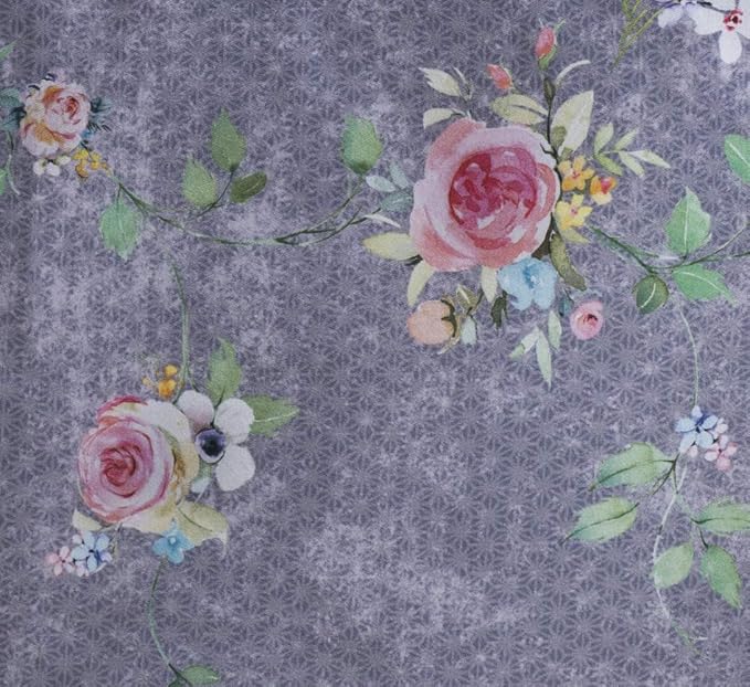 Maison d' Hermine Table Cloth Square Table 100% Cotton 60 x 60 Inches Tablecloth Reusable Decorative for Dining Kitchen Room Farmhouse Party Home Spring Summer - Sweet Rose Lavender - Country Garden