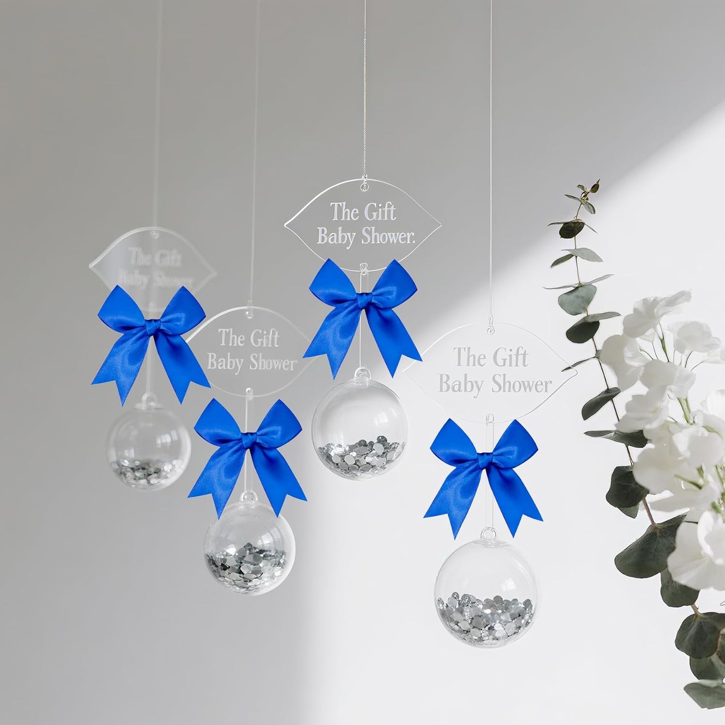 50 Pieces Gift Wrap Bows Premium Satin Ribbon Bows 3.3 Inch Craft Bows for Gift Wrapping DIY Treat Bags Holiday Gifts Bag Party Decorations, Wedding Decor Christmas Birthday Presents (Royal Blue)