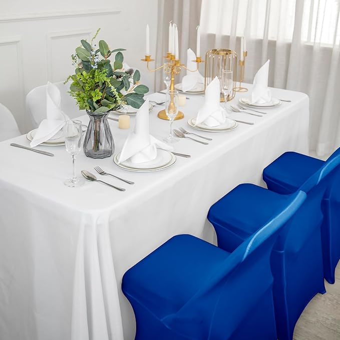 36 PCS Waterproof Stretch Spandex Folding Chair Covers, Dining Room Chair Slipcovers Protector for Wedding, Banquet, Party, Holidays, Celebration and Decoration(Royal Blue)