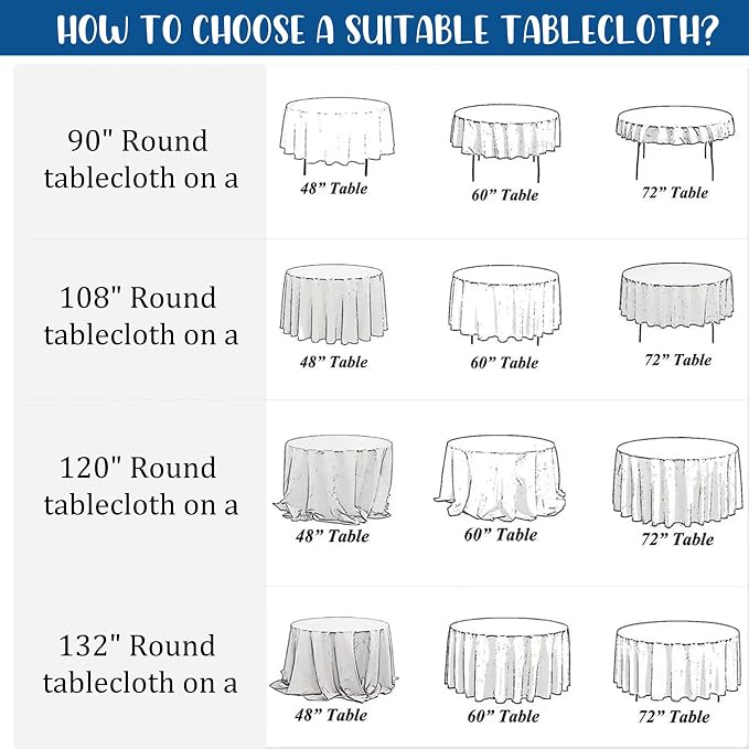 Fivenl 8 Pack Round Tablecloth Round Table Covers Bulk Washable Polyester Fabric Round Table Cloths for Wedding Party Reception Banquet Buffet Restaurant (Royal Blue, 70 Inch)