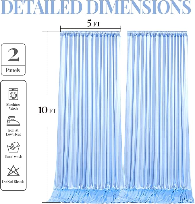 Blue Glitter Backdrop Curtains - 20x12FT Satin Photo Backdrop, Wrinkle-Free Shimmer Back Drop Cloth Shiny Drapes for Photobooth Wedding Birthday Parties Photoshoot Background Decorations