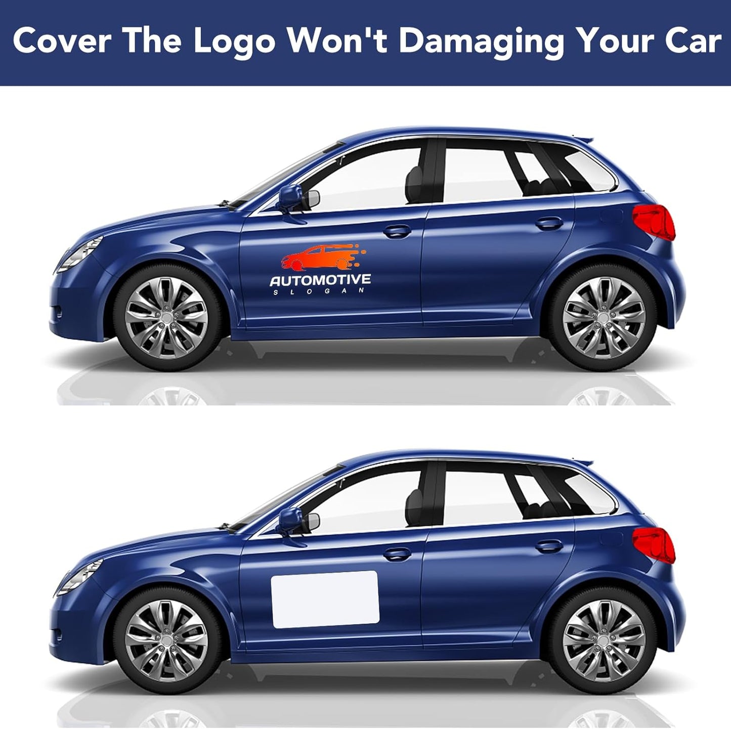 DIYMAG 4Pcs Blank Car Magnets,Door Magnet Rounded Corners Magnetic Set for Vehicle to Advertise Business Cover Company Logo Prevent Cars Scratches Dents, White, 24/" x 12/" -4P