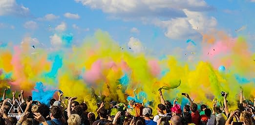 Hawwwy Colored Powder for Color Run - 4 Pounds Teal - Color Run Powder Assorted Colors, Colorful Smoke, 5k Runs, Bath Bombs, War Paint, Holi Festival - Perfect Gender Reveal Powder - 2 Pack of 2 Ibs