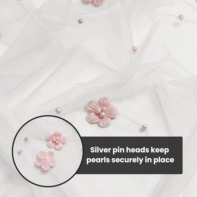 Artoid Mode Yellow Flower Pearl White Gauze Table Runner 10FT 3PC, Seasonal Sheer Dining Holiday Wedding Birthday Baby Shower Table Decor for Home Party