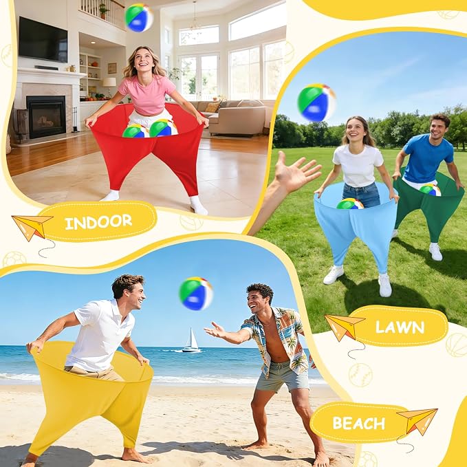 Granny Pants Yard Game Giant Granny Pants Outdoor Game Includes Bouncy Balls & Air Pumps Hilarious Outdoor Games for Adults and Family Backyard Gatherings Beach Games Team-Building Activities