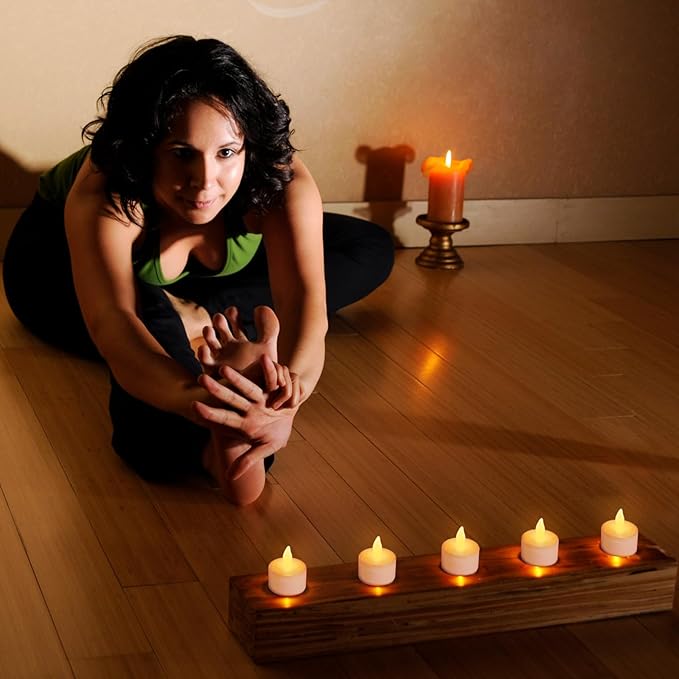 HL Flameless Candles with Remote & Charging Base,6pcs 50+Hours Rechargeable Battery Operated Tea Lights Timer Candles, LED Votive TeaLights Yellow Light for Halloween Christmas Table Centerpiece