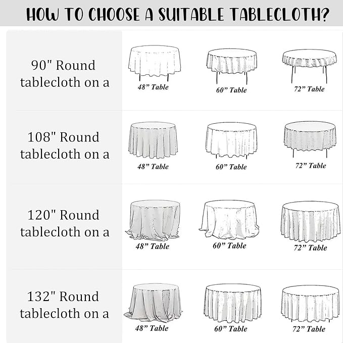 Fivenl 8 Pack Round Tablecloth 70 Inch White Round Table Covers Bulk Washable Polyester Fabric Table Clothes for Wedding Party Reception Banquet Buffet Restaurant (White, 70 Inch)