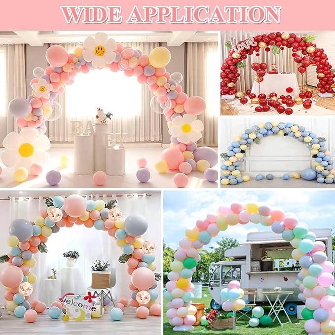 Balloon Arch Kit with Balloon Pump, 9FT Tall &10FT Width Adjustable Balloon Arch Stand Balloon Arch Frame with Base for Wedding Birthday Party Decoration