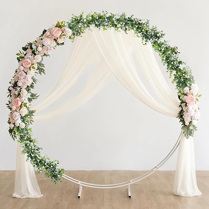SOMYTING Faux Eucalyptus Garland 4 Pack Fake Vines Hanging Eucalyptus Babys Breath Greenery Garland Spring Garland for Mantle Table Wedding Backdrop Arch Party Wall Decor (4PCS)