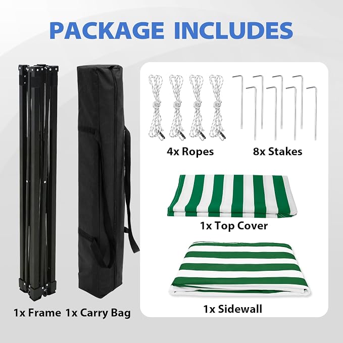 EAGLE PEAK 4x4 Pop Up Changing Tent, Flat Top Changing Room, White/Green | Portable, Privacy Tent, Pool Cabana, Dressing Room, Shower & Toilet Use, Opaque Fabric, Instant Setup, Photoshoots, Camping