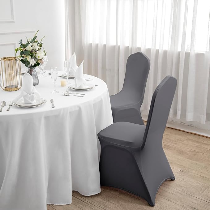 Spandex Chair Cover,25PCS,Chair Covers,Living Room Chair Covers,Removable Chair Cover Washable Protector Stretch Chair Cover for Party, Banquet,Wedding Event,Hotel(Gray)