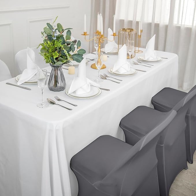 36 PCS Waterproof Stretch Spandex Folding Chair Covers, Dining Room Chair Slipcovers Protector for Wedding, Banquet, Party, Holidays, Celebration and Decoration(Grey)